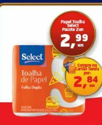 Tenda Atacado Papel toalha select pacote 2 un oferta