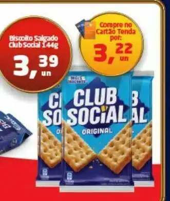 Tenda Atacado Biscoito salgado club social 144 g oferta
