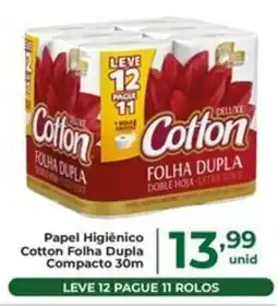 Comercial Esperança Papel Higiênico Cotton Folha Dupla Compacto 30m oferta