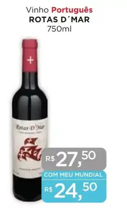 Supermercados Mundial Vinho Português ROTAS D'MAR 750ml oferta