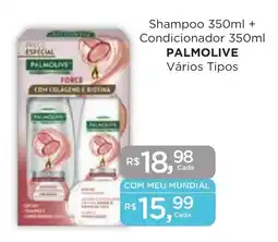 Supermercados Mundial Shampoo 350ml + Condicionador 350ml PALMOLIVE Vários Tipos oferta