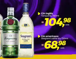 Frangolândia Gin inglês Tanqueray 750ml oferta