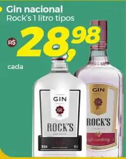 Frangolândia Gin nacional Rock's 1 litro tipos oferta
