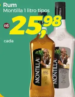 Rum Montilla 1 litro tipos