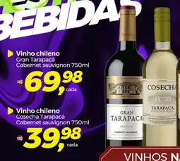 Frangolândia Vinho chileno Gran Tarapacá Cabernet sauvignon 750ml oferta