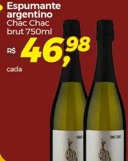 Frangolândia Espumante argentino Chac Chac brut 750ml oferta