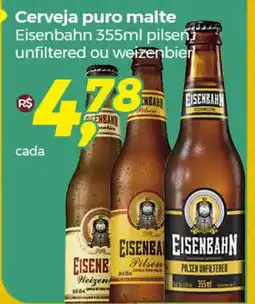 Frangolândia Cerveja puro malte Eisenbahn 355ml pilsen unfiltered ou weizenbier oferta