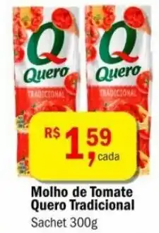 Ultrabox Molho de Tomate Quero Tradicional Sachet 300g oferta