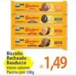Atacadão Biscoito Recheado Bauducco Vários sabores Pacote com 108g oferta