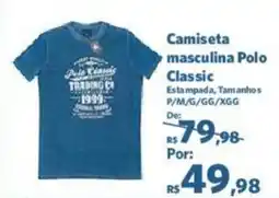 Sam's Club Camiseta masculina Polo Classic oferta