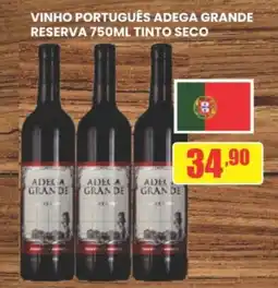 VINHO PORTUGUÊS ADEGA GRANDE RESERVA 750ML TINTO SECO