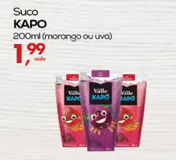 Cometa Supermercados Suco KAPO 200ml (morango ou uva) oferta