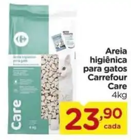 Areia higiênica para gatos Carrefour Care 4kg