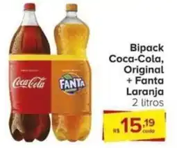 Carrefour Bipack Coca-Cola, Original + Fanta Laranja 2 litros oferta