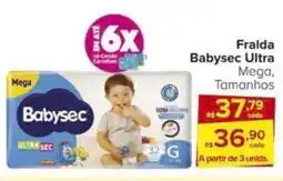 Carrefour Fralda Babysec Ultra Mega Tamanhos oferta