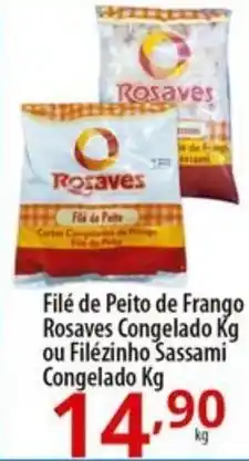 Akki Atacadista Filé de Peito de Frango Rosaves Congelado Kg ou Filézinho Sassami Congelado Kg oferta
