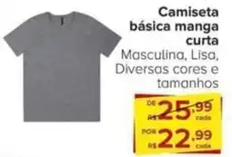 Camiseta básica manga curta