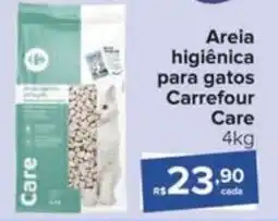 Carrefour Areia higiênica para gatos Carrefour Care 4kg oferta