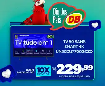 DB Supermercados TV 50 SAMS SMART 4K UN50DU7700GXZD oferta