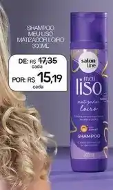 Drogal Salon line - shampoo meu liso matizador loiro oferta