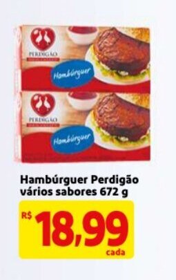 Mercado Extra Hamburguer Perdigao varios sabores 672g oferta