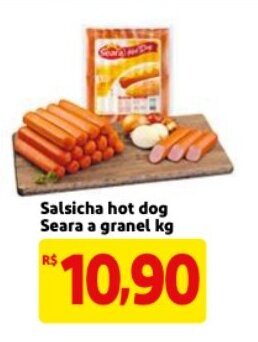 Mercado Extra Salsicha Hot Dog Seara a granel 1kg oferta