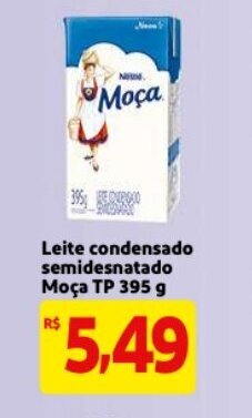 Mercado Extra Leite Condensado Semidesnatado Moca TP 395g oferta