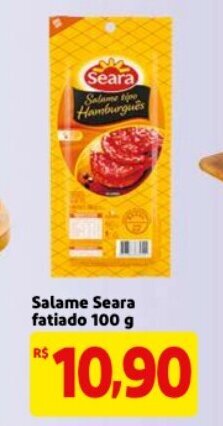Mercado Extra Salame Seara fatiado 100g oferta