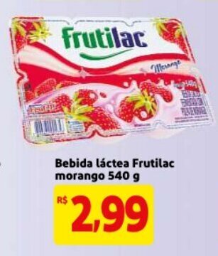 Mercado Extra Bebida lactea Frutilac Morango 540g oferta