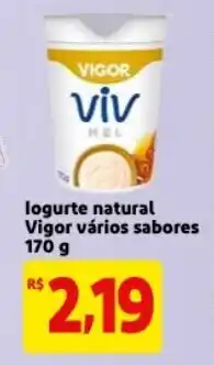 Mercado Extra Iogurte natural vigor varios sabores 170g oferta