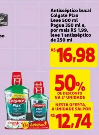 Mercado Extra Antisseptico bucal colgate Plax Leve 500ml pague 350ml oferta
