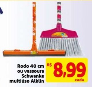 Mercado Extra Rodo 40cm ou vassoura multiuso Schwanke Alklin oferta