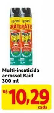 Mercado Extra Multi-insecticida Aerossol Raid 300ml oferta