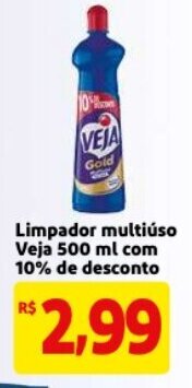 Mercado Extra Limpador multiuso Veja 500ml com 10% de desconto oferta