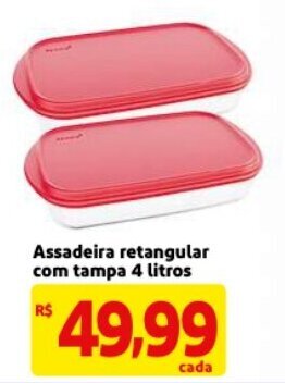 Mercado Extra Assadeira retangular com tampa 4L oferta