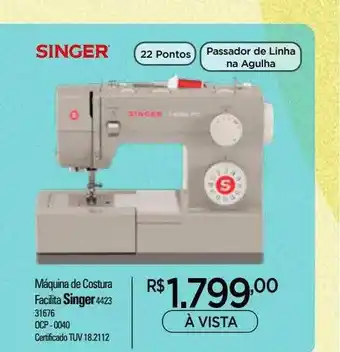 Zenir Máquina De Costura Facilita Singer oferta