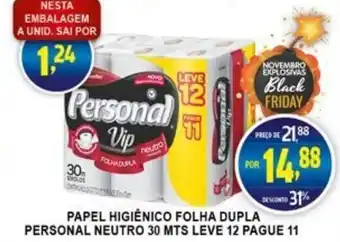 Federzoni Supermercados Papel Higiénico Folha Dupla Personal Neutro 30mts Leve 12 Pague 11 oferta