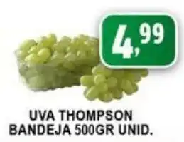 Federzoni Supermercados Uva Thompson Bandeja 500g unid. oferta