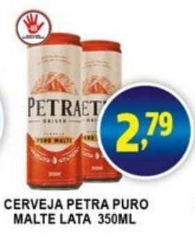 Federzoni Supermercados Cerveja Petra Puro Malte lata 350ml oferta
