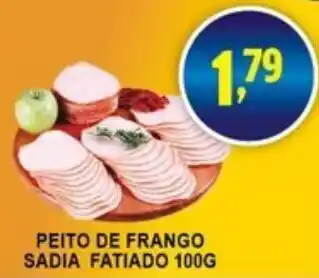 Federzoni Supermercados Peito de Frango Sadia Fatiado 100g oferta