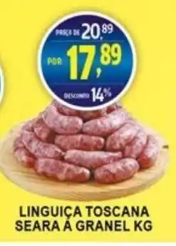 Federzoni Supermercados Linguica toscana Seara a granel 1kg oferta