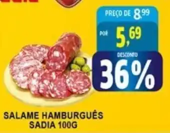 Federzoni Supermercados Salame Hamburguer Sadia 100g oferta