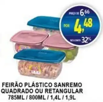 Feirao Plastico Sanremo Quadrado ou Retangular