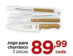 Carrefour Jogo para churrasco 3 peças oferta