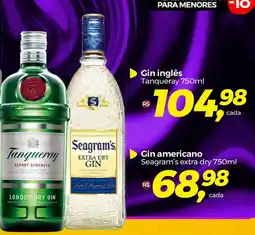 Frangolândia Gin inglês Tanqueray 750ml oferta