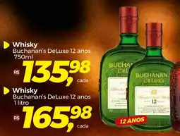 Frangolândia Whisky Buchanan's DeLuxe 12 anos 750ml oferta
