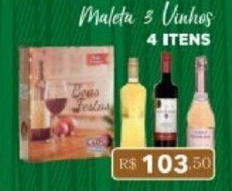 Calvo Atacadista Maleta 3 Vinhos 4 Itens oferta