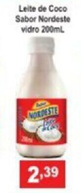 Leite de Coco Sabor Nordeste vidro 200ml