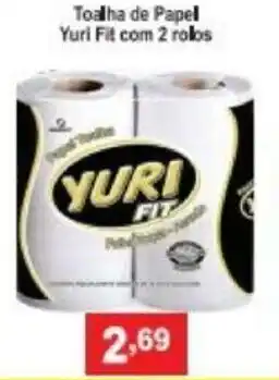 Calvo Atacadista Toalha de Papel Yuri Fit com 2 rolos oferta