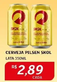 Assaí Atacadista CERVEJA PILSEN SKOL LATA 350ML oferta